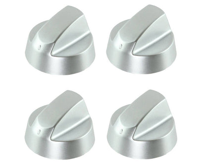 Silver Grey Control Knobs / Dials for Candy Oven Cooker & Hob Pack of 4