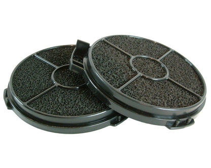 2 x Cooker Hood Carbon Filter Round Vent Extractor Filters For Designair Cookers
