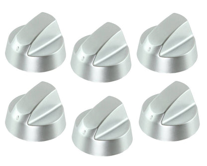 Silver Grey Control Knobs / Dials for Argos Bush Oven Cooker & Hob Pack of 6